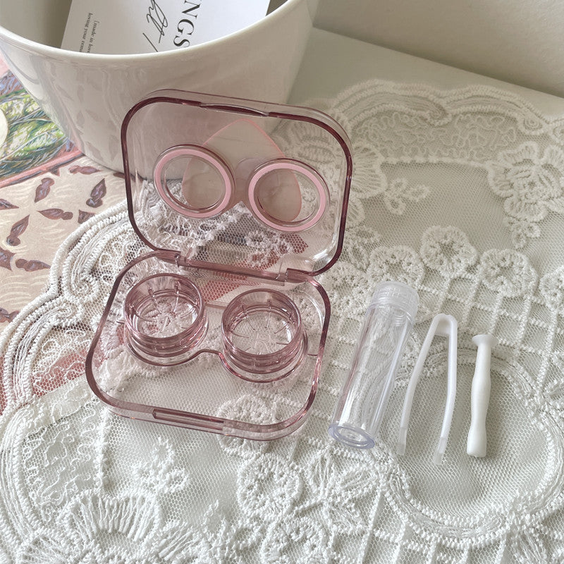 Clearly Cute: Transparent Mini Contact Lens Case