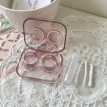 Clearly Cute: Transparent Mini Contact Lens Case