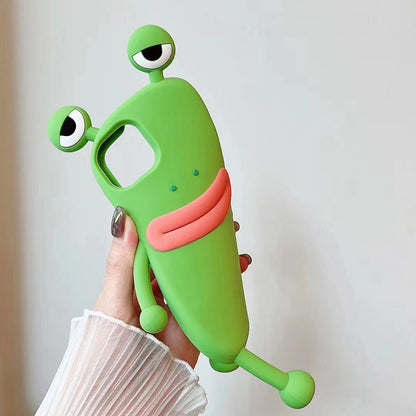 Hoppy Protector: 3D Frog Silicone Phone Case