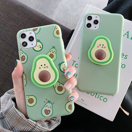 Avo-Cuddle: Avocado Phone Case with Avocado-Shaped Holder