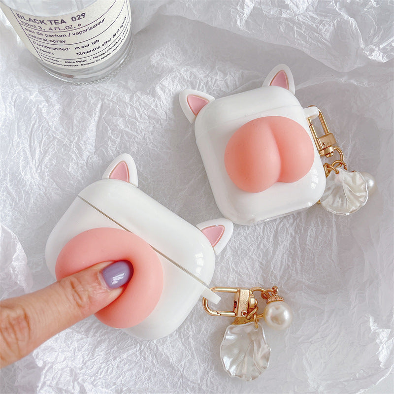 Cheeky Squeeze: Stress-Relieving Butt AirPods Case