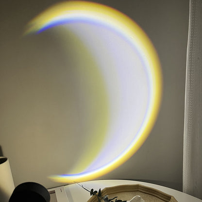 Lunar Glow: Rainbow Neon USB Moon Lamp for Bedroom Ambiance