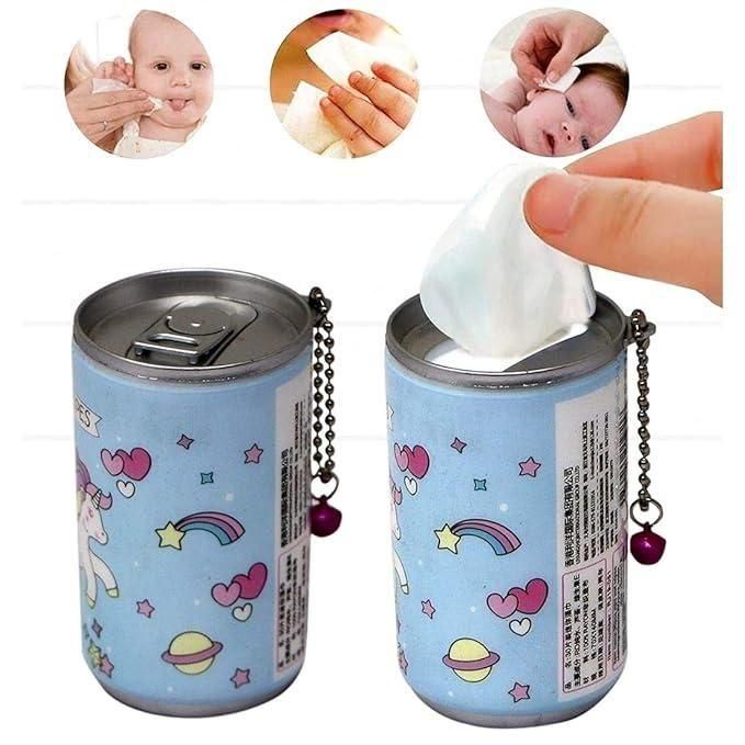 Mini Mop-Up: Portable Wet Wipes Tissue Can - Twin Pack