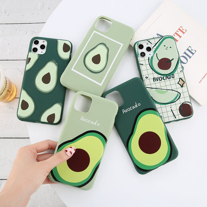 Cartoon Avocado Protective Phone Case