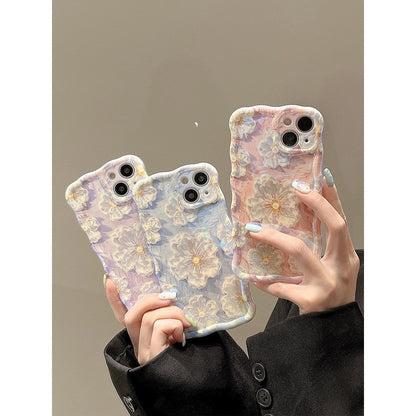 Blossom Blues: Oil Painting Flowers Phone Case