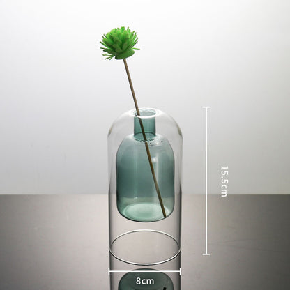 Double Delight: Modern Glass Vase