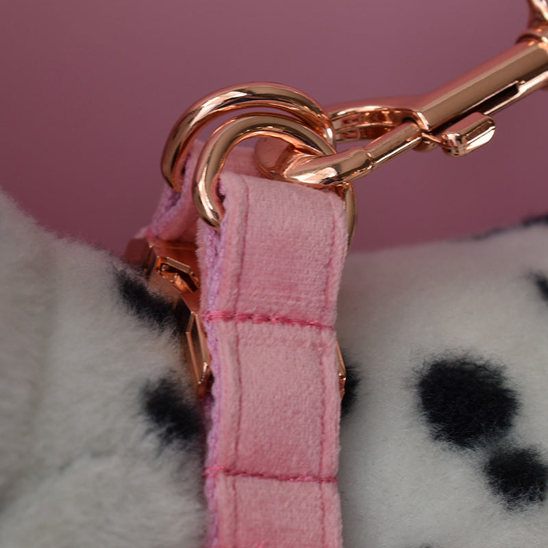 Style Paws: Blush Pink Fashion Personality Pet Collar with Flower Design