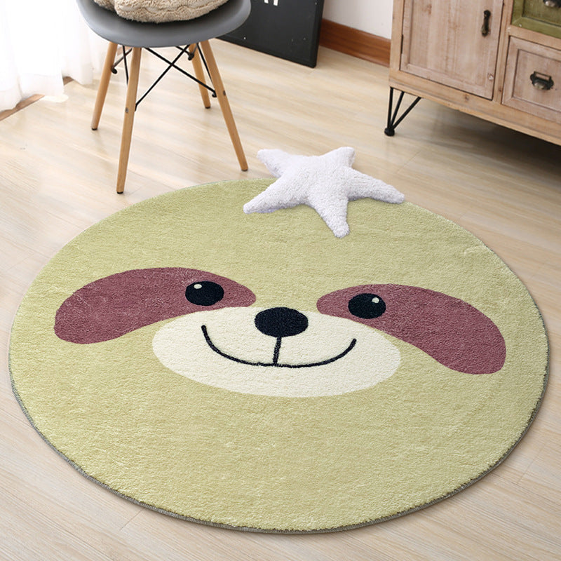 Cozy Circle: Lovely Thickened Round Carpet for Bedrooms