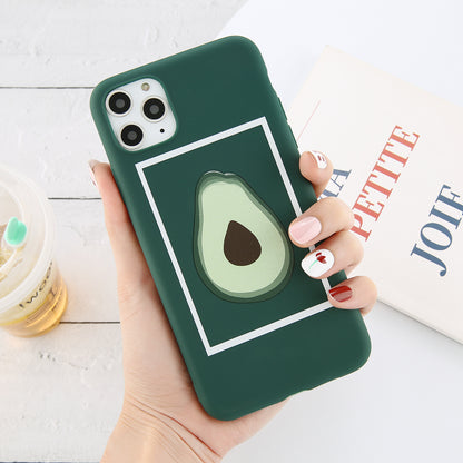 Cartoon Avocado Protective Phone Case