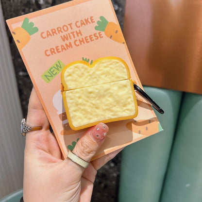 Toasty Tunes: Creative Three-Dimensional Bread AirPods Silicone Case