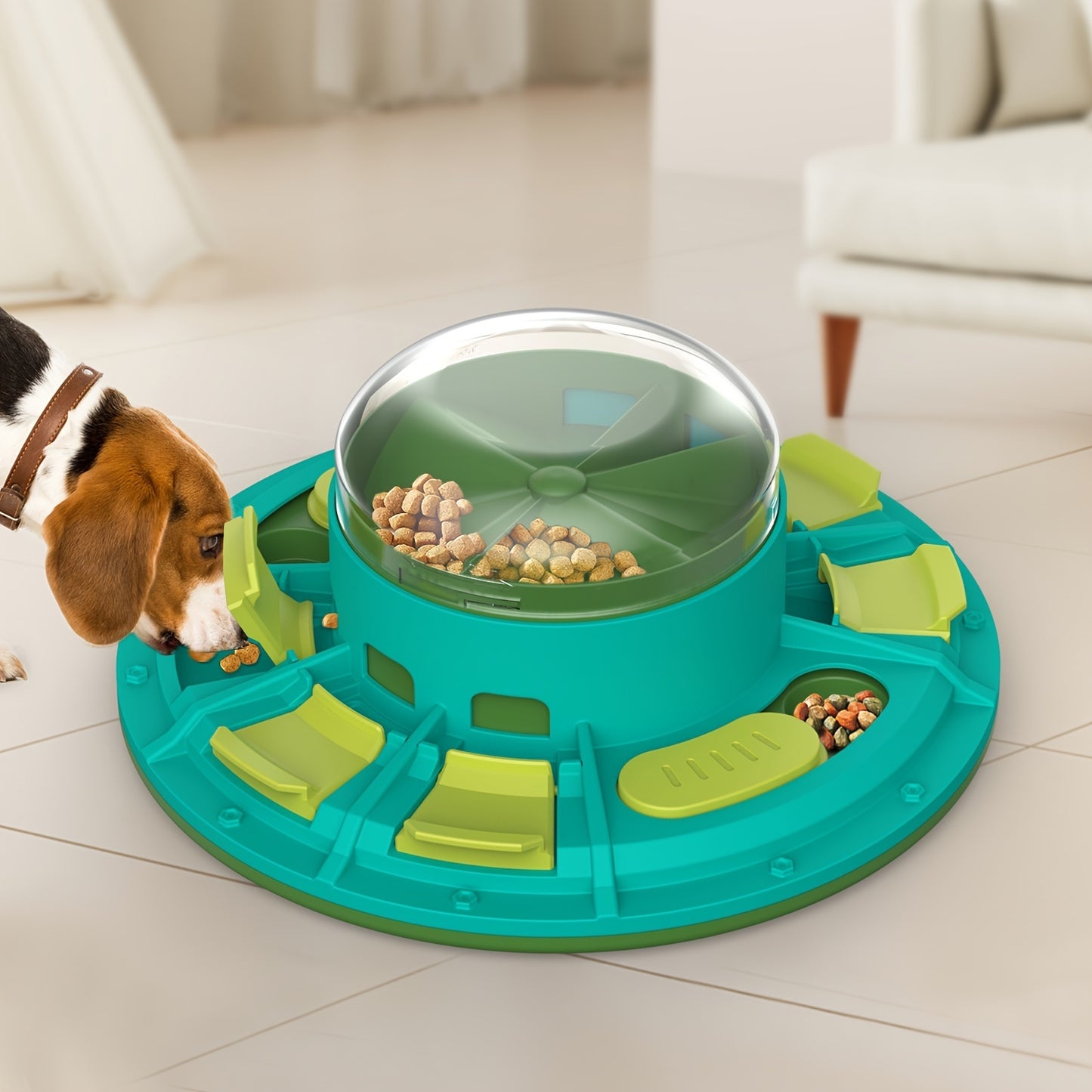 Paw Puzzle Feeder: Interactive Slow Feeder Bowl for Pets