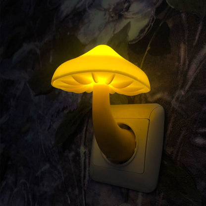 Mushroom Magic: LED Wall Socket Sensor Night Light