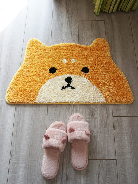 Feline Softness: Cute Cartoon Cat Puppy Semicircle Floor Mat