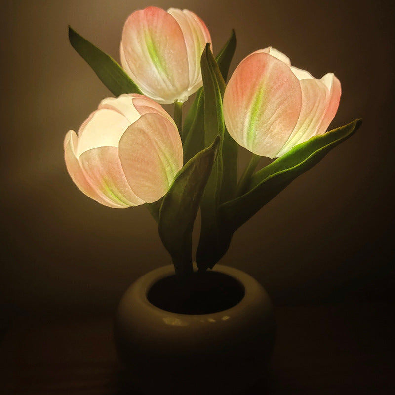 Tulip Twilight: LED Flower Night Light for Romantic Home Decor