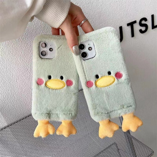 Cozy Quack: Super Cute Plush Duck Phone Case