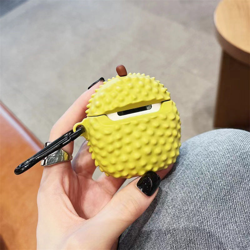 Durian Delight: Hedgehog Bear AirPods Protective Cover