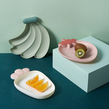 Fruity Fiesta: Playful Plastic Snack Plate for Creative Snacking