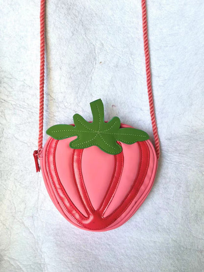 Strawberry Charm: New Cute Three-Dimensional Shoulder Bag