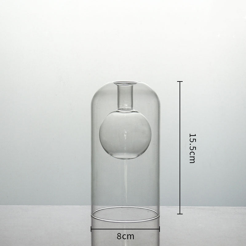 Double Delight: Modern Glass Vase