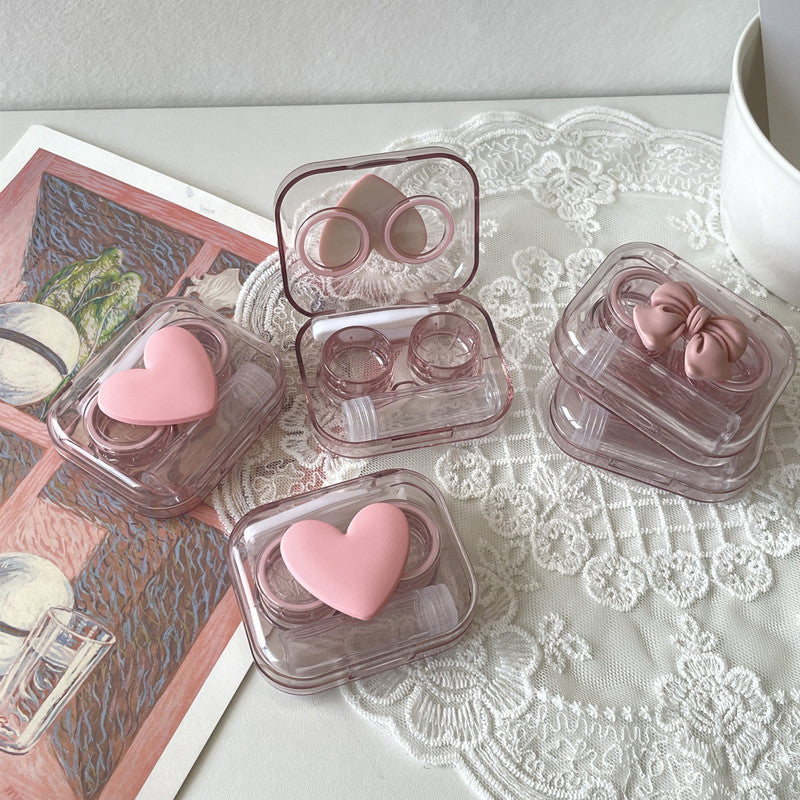 Clearly Cute: Transparent Mini Contact Lens Case