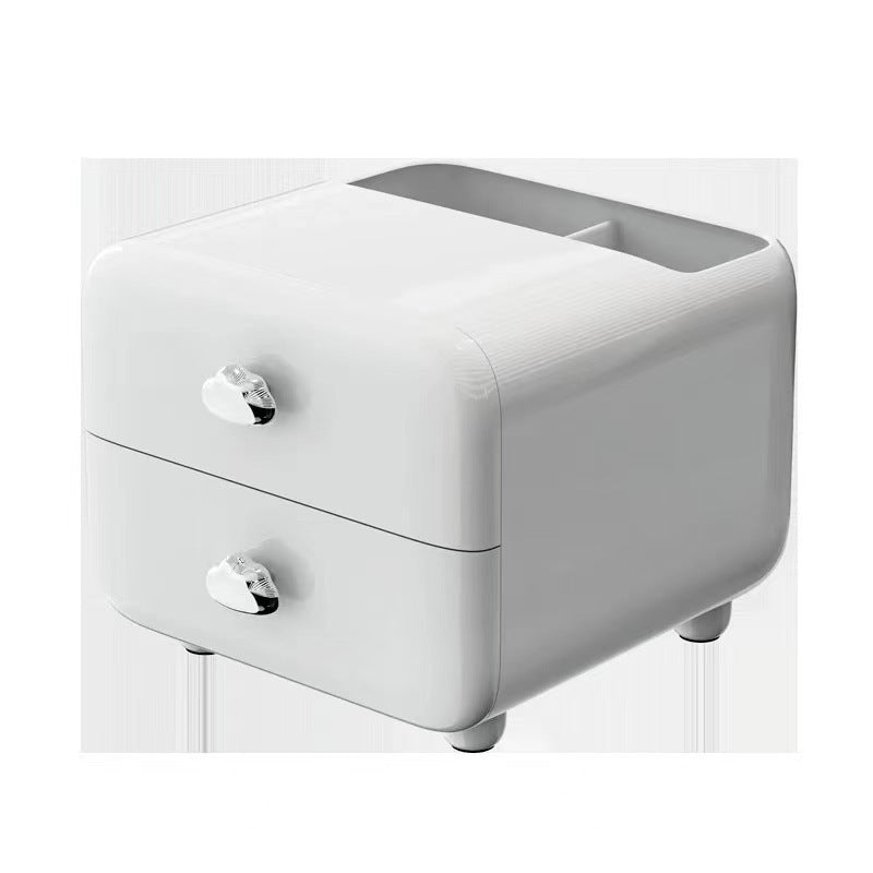 Sweet Storage: Creamy Drawer Pen Holder with Multi-Function Charm