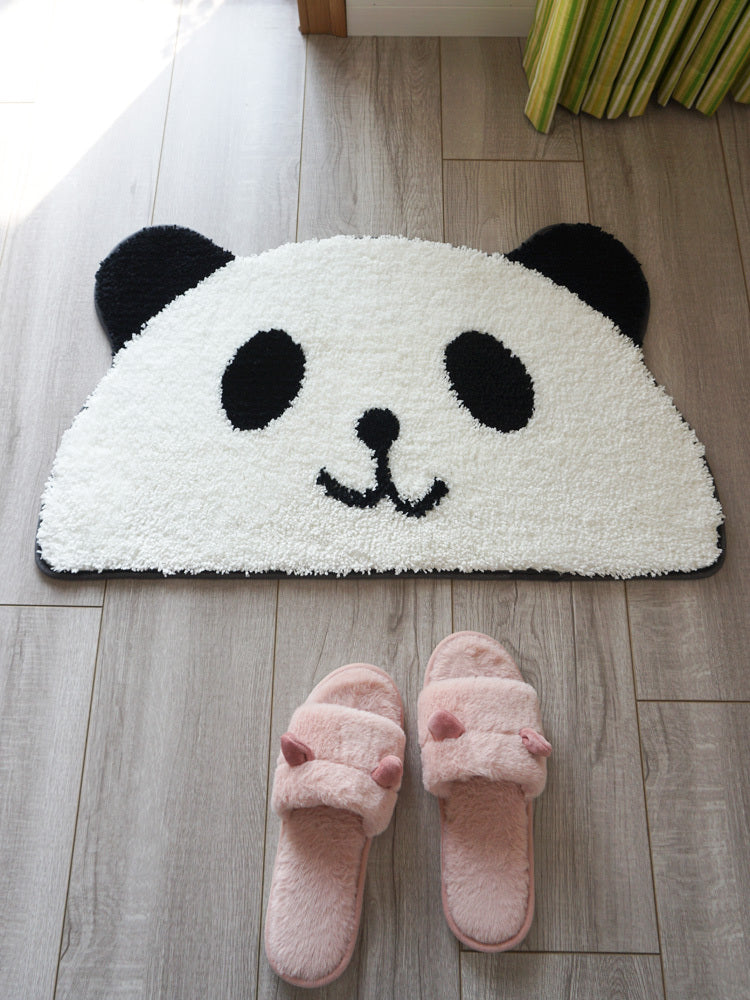 Feline Softness: Cute Cartoon Cat Puppy Semicircle Floor Mat