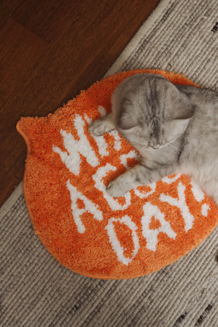 Sunny Start: 'What a Good Day' Creative Absorbent Bathroom Carpet