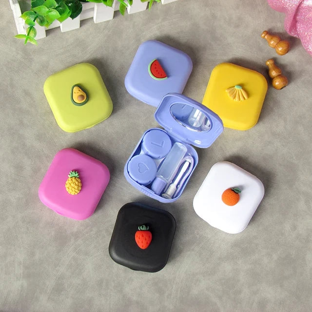 Fruity Peeks: Adorable Fruit-Themed Contact Lens Cases