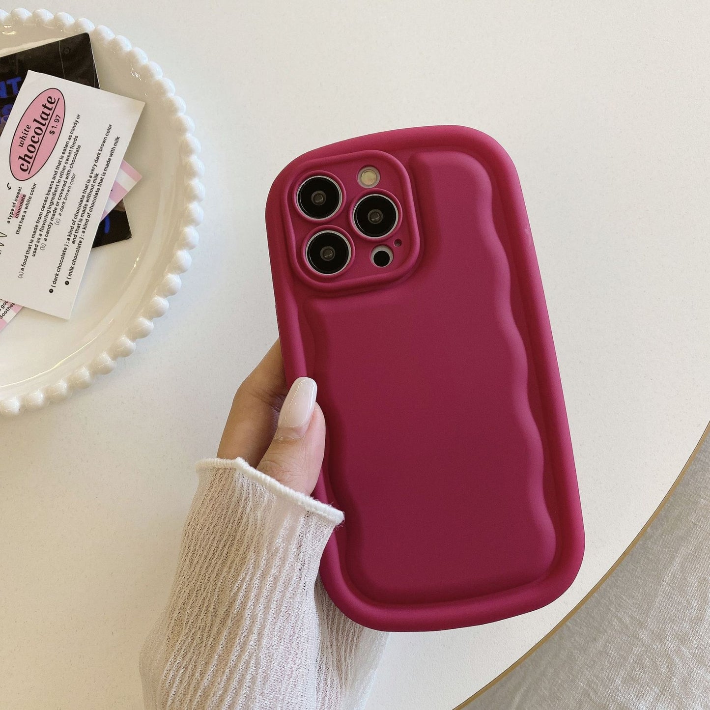 Silky Touch: Simple Solid Color Silicone Phone Case