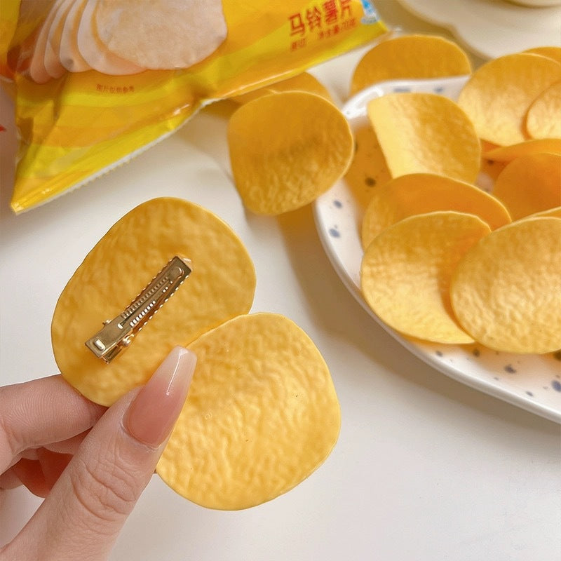 Crunchy Clasp: Multipurpose Potato Chip Shaped Clips