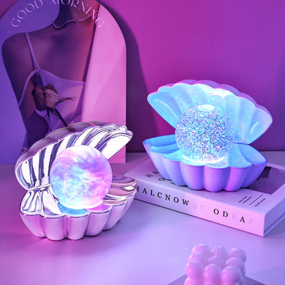 Shell Glow: Neon Ambience Light, Decorative Shell-Shaped Small Night Lamp