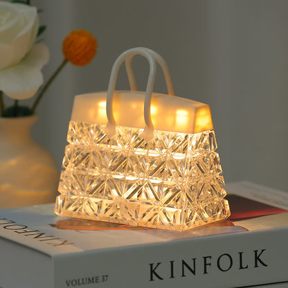 Glowing Clutch: Acrylic Handbag-Shaped Night Lamp