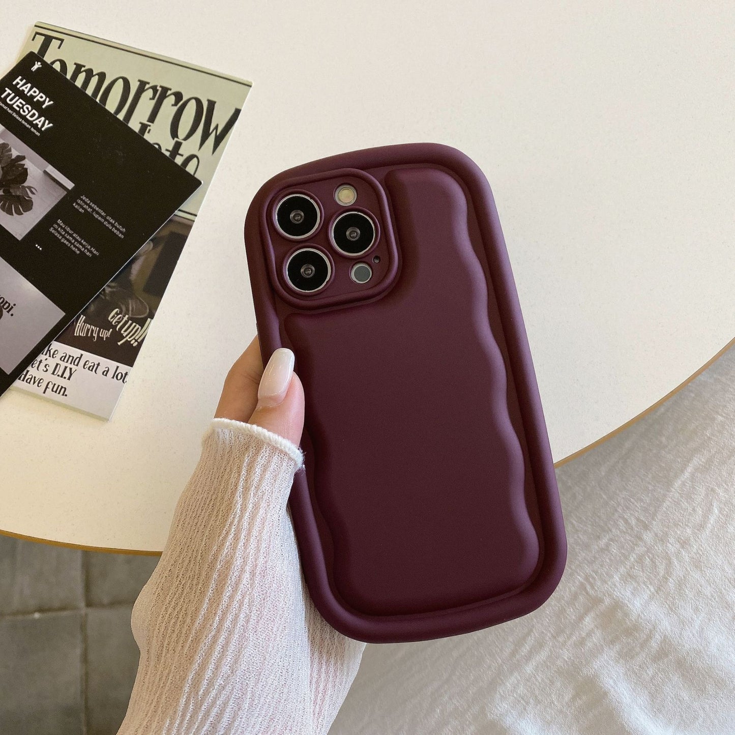 Silky Touch: Simple Solid Color Silicone Phone Case