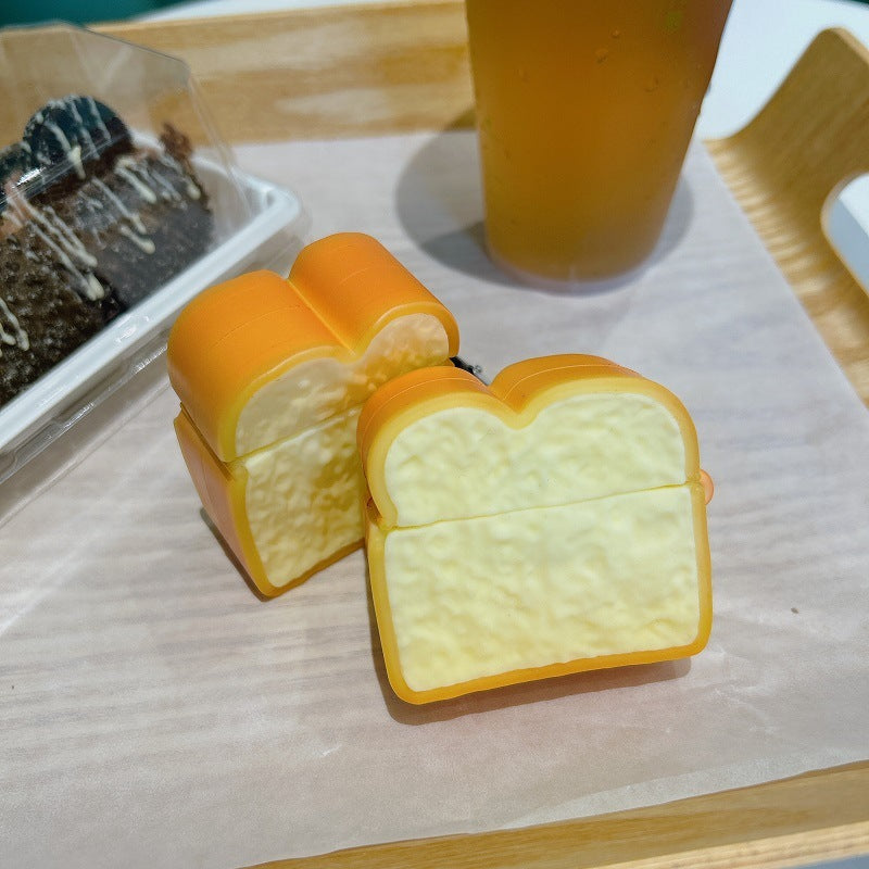 Toasty Tunes: Creative Three-Dimensional Bread AirPods Silicone Case