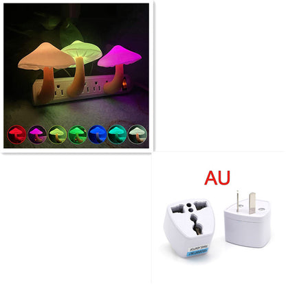 Mushroom Magic: LED Wall Socket Sensor Night Light