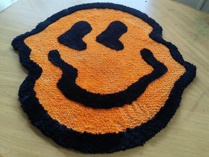 Smiley Step-In: Funky Flocking Non-Slip Entry Door Mat