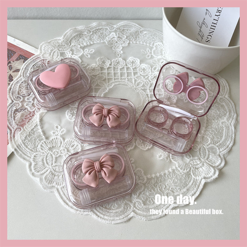 Clearly Cute: Transparent Mini Contact Lens Case