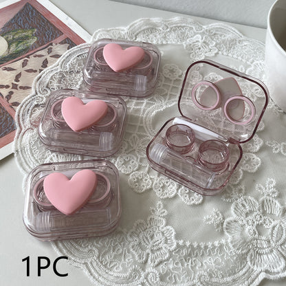 Clearly Cute: Transparent Mini Contact Lens Case