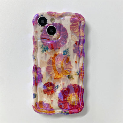 Camellia Charm: Retro Oil Painting Phone Case