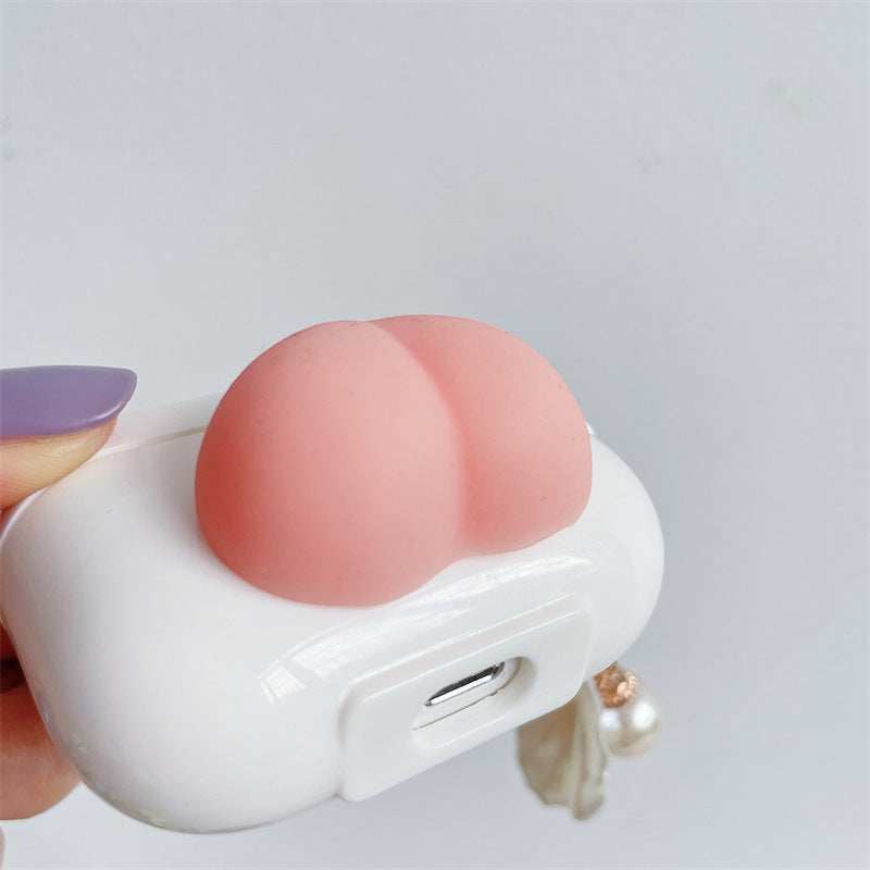 Cheeky Squeeze: Stress-Relieving Butt AirPods Case