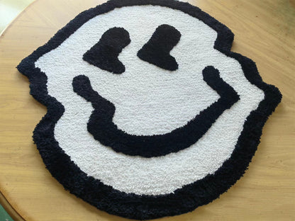 Smiley Step-In: Funky Flocking Non-Slip Entry Door Mat