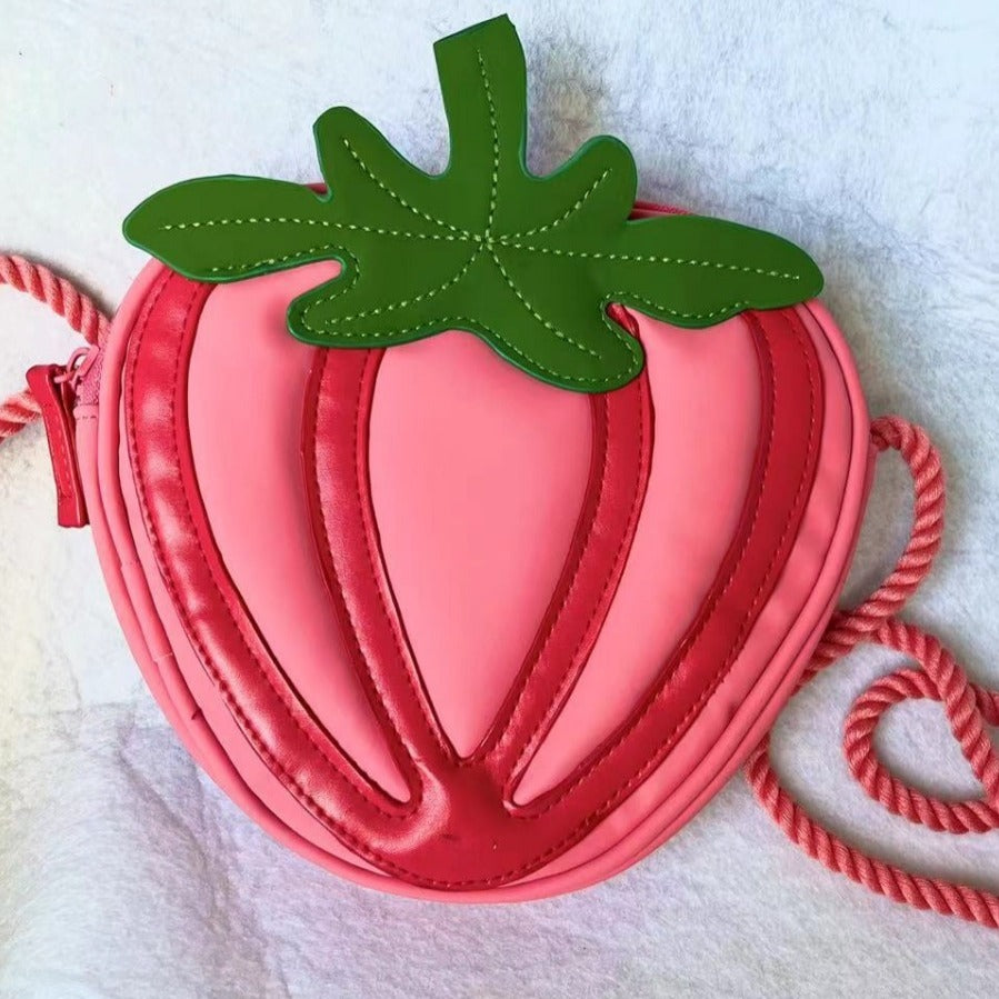 Strawberry Charm: New Cute Three-Dimensional Shoulder Bag