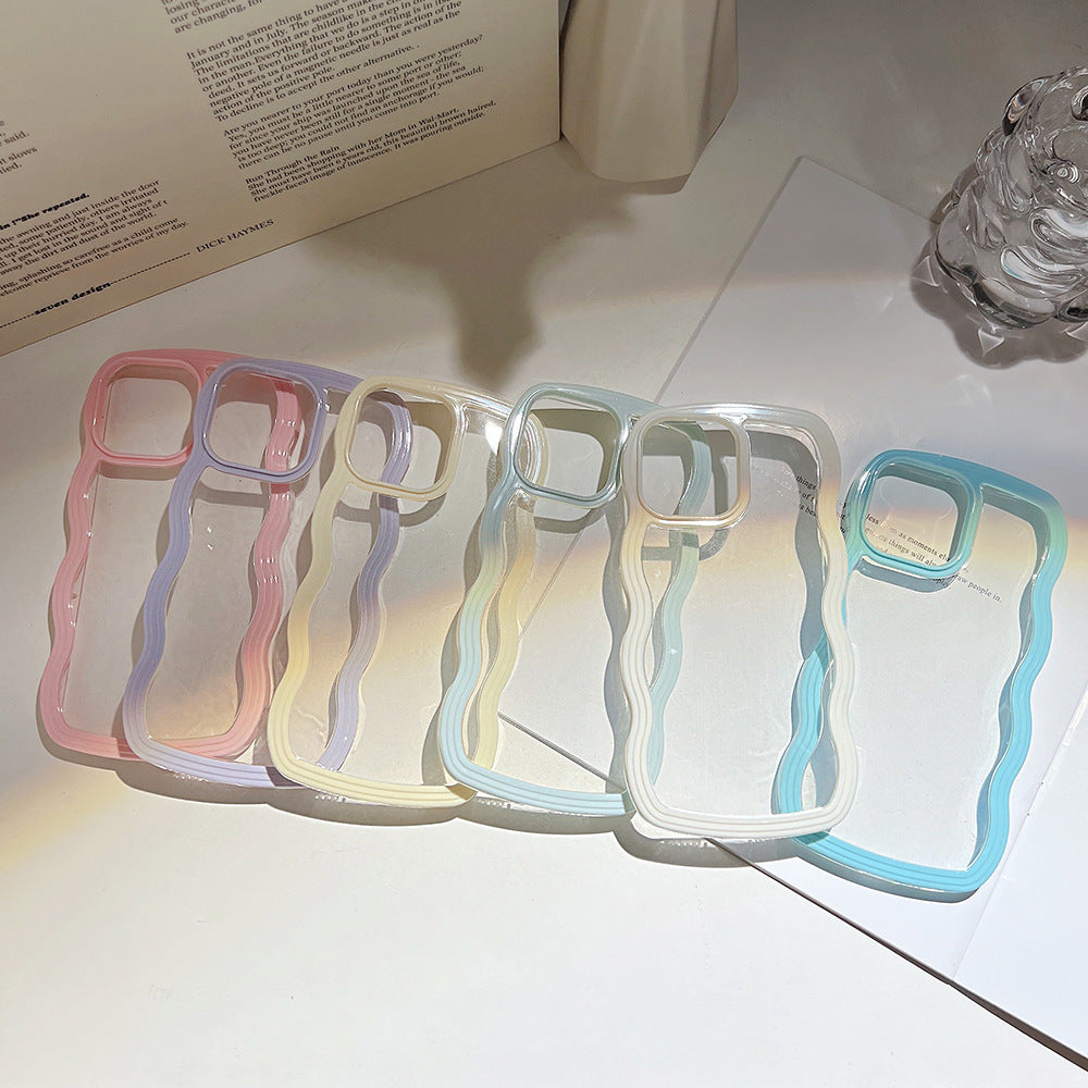 Candy Wave: Simple Solid Color Border Phone Case