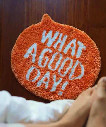 Sunny Start: 'What a Good Day' Creative Absorbent Bathroom Carpet