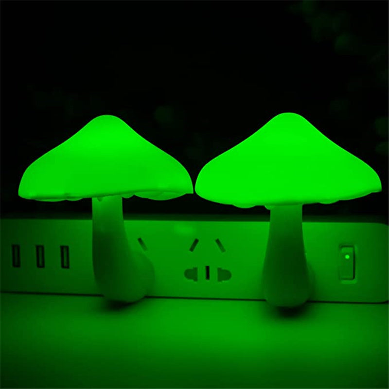 Mushroom Magic: LED Wall Socket Sensor Night Light