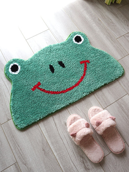 Feline Softness: Cute Cartoon Cat Puppy Semicircle Floor Mat