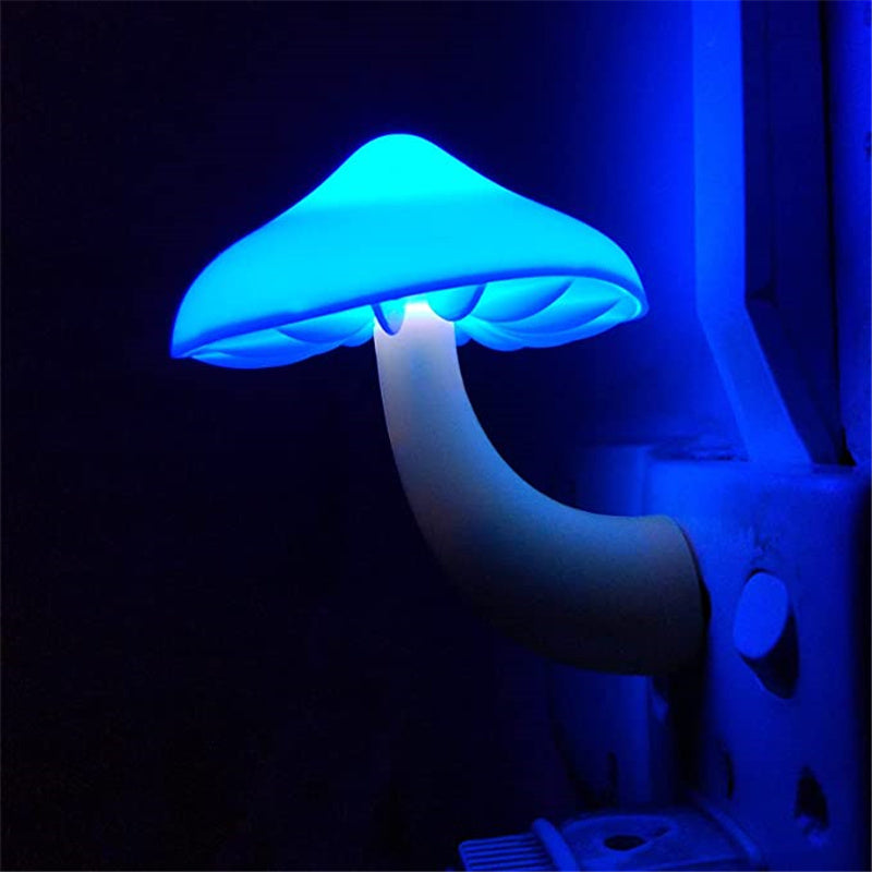 Mushroom Magic: LED Wall Socket Sensor Night Light