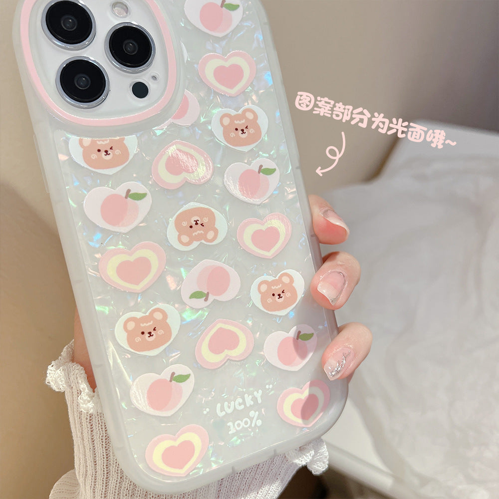 Peachy Keen Bear: Pearl Chain Phone Case