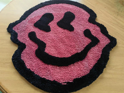 Smiley Step-In: Funky Flocking Non-Slip Entry Door Mat