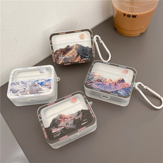 Mountain Mist: Snowy Landscape Silicone AirPods Case